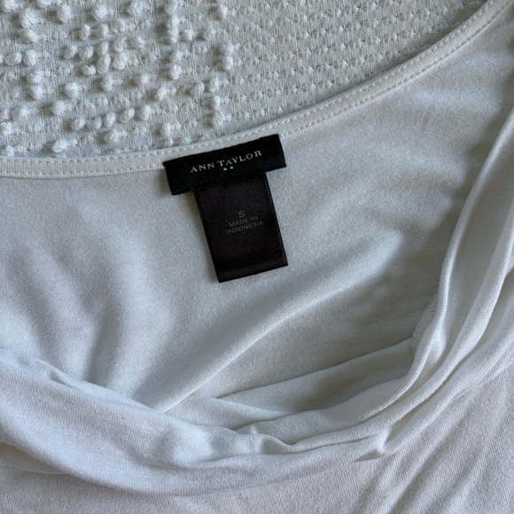 Ann Taylor factory womens size Small solid white cowl neck sleeveless tank top - Picture 5 of 7
